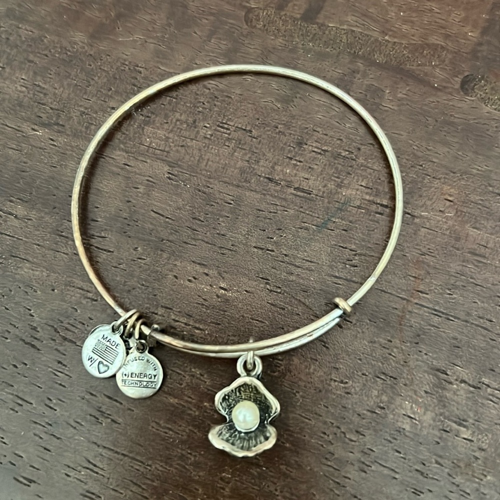 Alex and Ani clam shell Charm bracelet